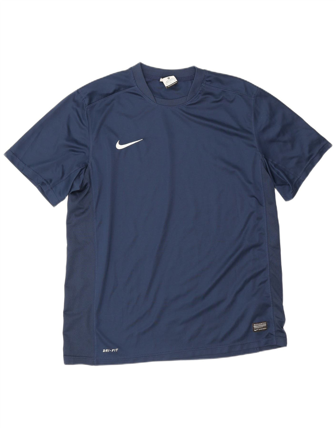 Nike Mens Dri Fit T-Shirt Top XL Navy Blue Polyester