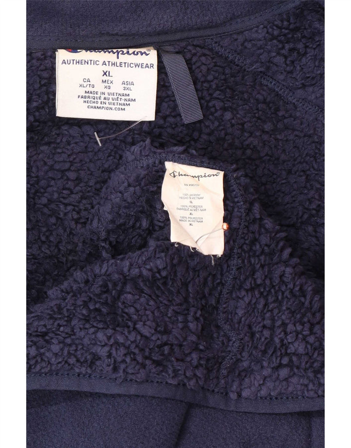 Champion Mens Sherpa Jacket UK 42 XL Navy Blue Polyester