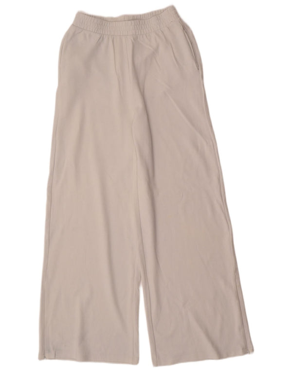 Zara Womens Tracksuit Trousers UK 12 Medium  White Cotton