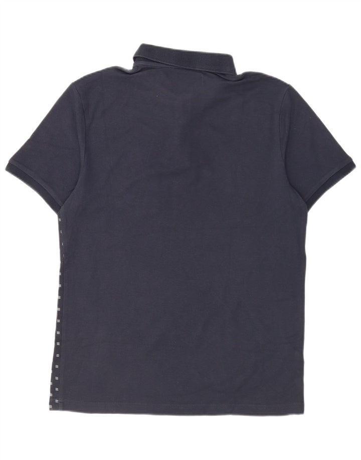 Penguin Mens Polo Shirt Medium Navy Blue Argyle/Diamond Cotton
