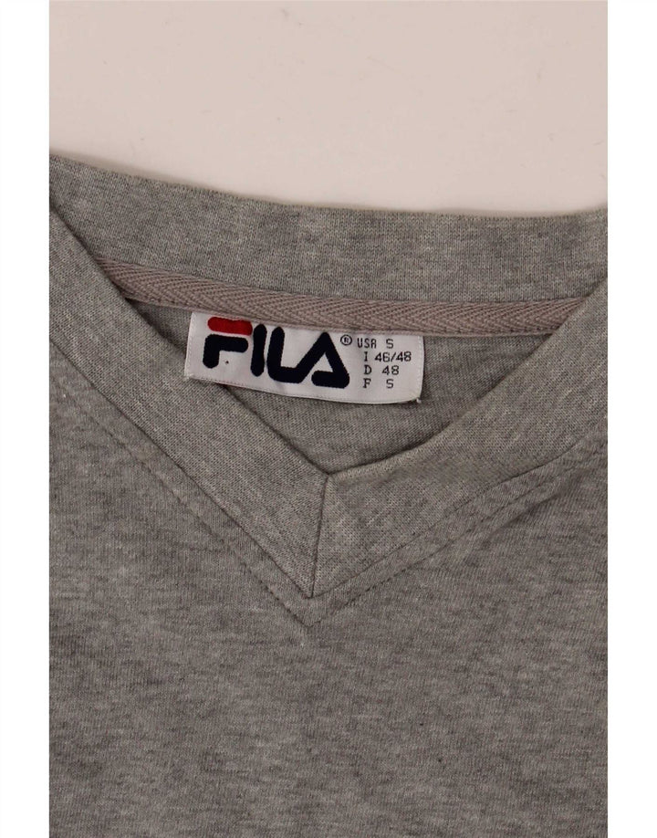 Fila Mens T-Shirt Top IT 46/48 Small Grey Flecked