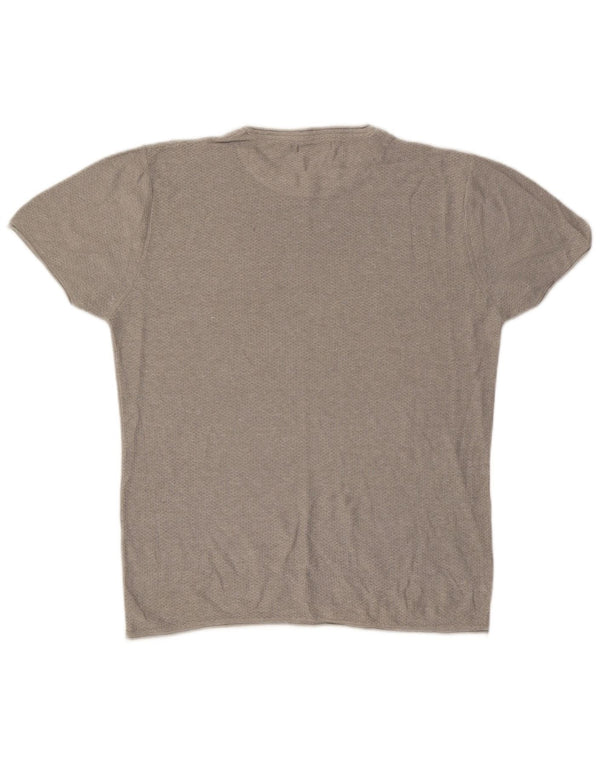 ZARA Mens T-Shirt Top Large Grey