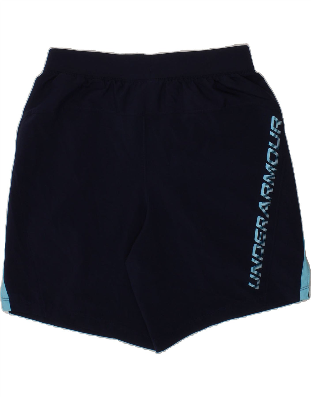UNDER ARMOUR Boys Graphic Sport Shorts 9-10 Years Medium Navy Blue Vintage Under Armour and Second-Hand Under Armour from Messina Hembry 