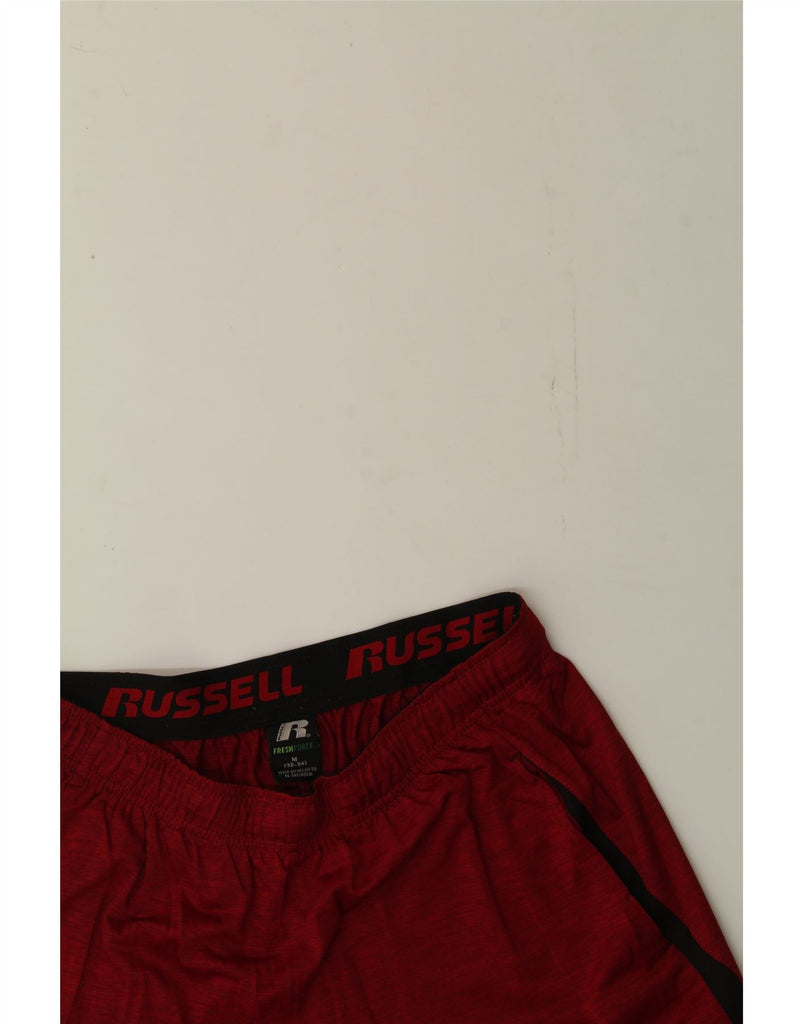 RUSSELL ATHLETIC Mens Dri-Power Sport Shorts Medium Red Colourblock Vintage Russell Athletic and Second-Hand Russell Athletic from Messina Hembry 