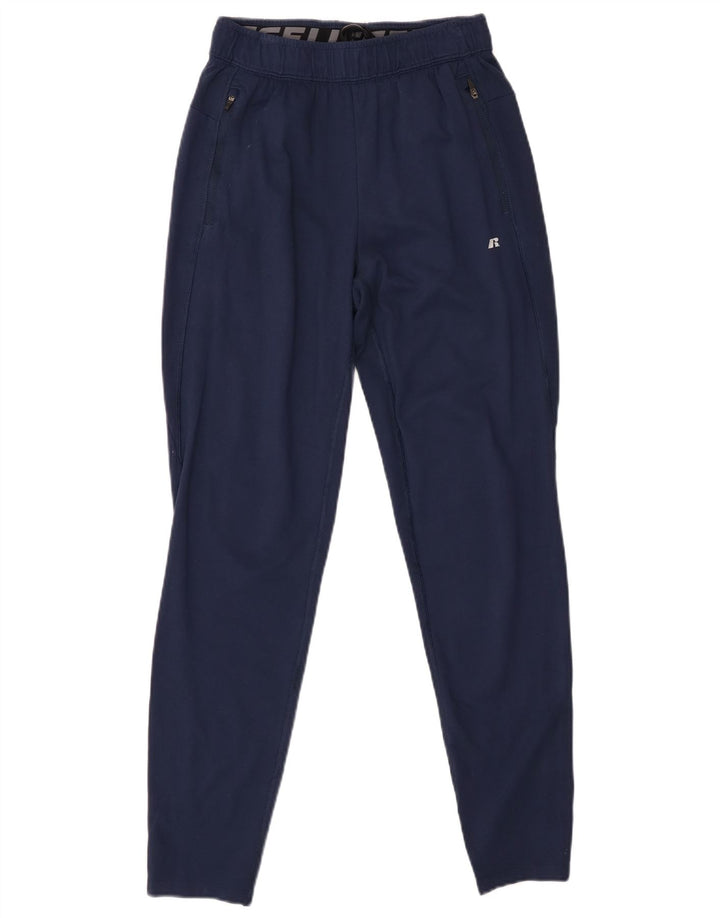RUSSELL ATHLETIC Mens Tracksuit Trousers Small  Navy Blue