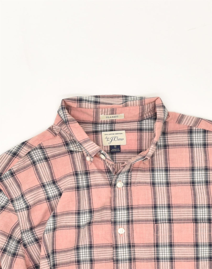 J. CREW Mens Classic Fit Shirt Small Pink Check Cotton | Vintage J. Crew | Thrift | Second-Hand J. Crew | Used Clothing | Messina Hembry 