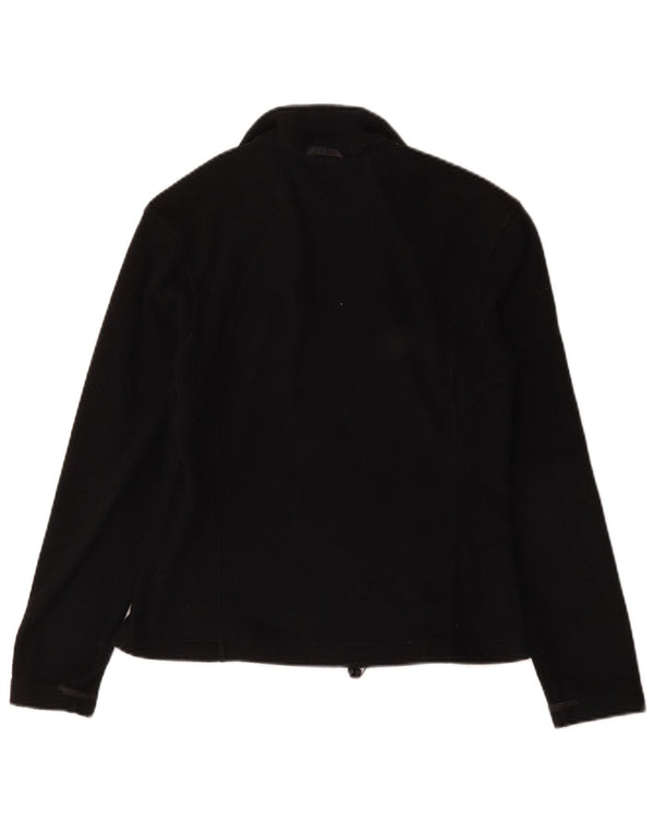 Jack Wolfskin Womens Fleece Jacket UK 10 Small Black Polyester