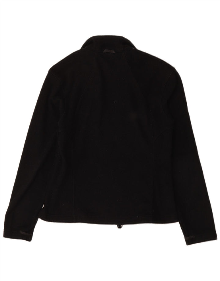 Jack Wolfskin Womens Fleece Jacket UK 10 Small Black Polyester