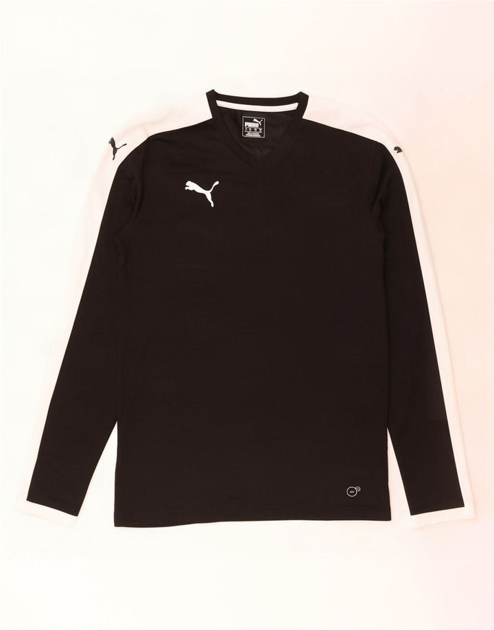 Puma Mens Top Long Sleeve Medium Black Colourblock Polyester