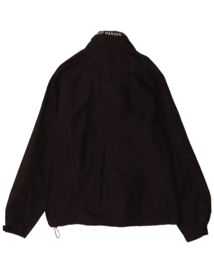 Helly Hansen Womens Graphic Rain Jacket UK 16 Large Black Polyester