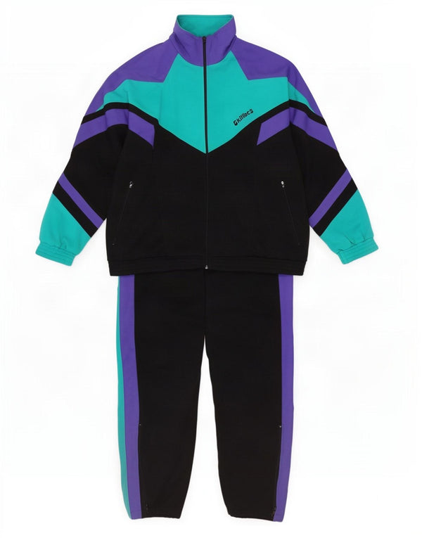 Killtec Mens Loose Fit Full Tracksuit Small Black Colourblock Polyester