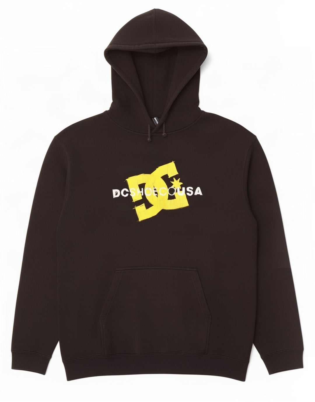DC Mens Graphic Hoodie Jumper Large Black Cotton