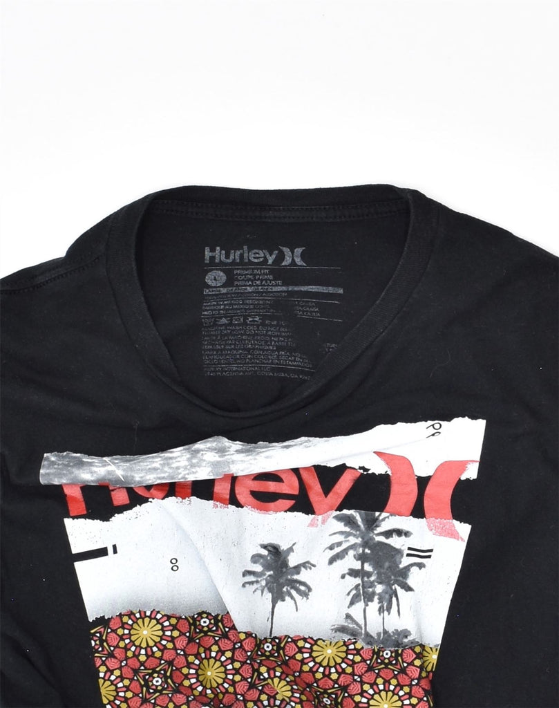 HURLEY Mens Premium Fit Graphic T-Shirt Top Large Black | Vintage Hurley | Thrift | Second-Hand Hurley | Used Clothing | Messina Hembry 