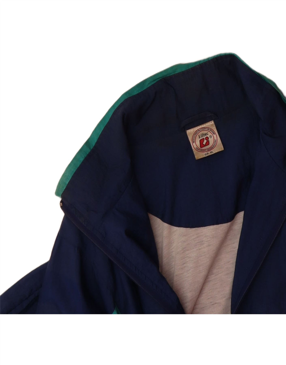 KILLTEC Mens Tracksuit Top Jacket XL Blue Colourblock Vintage Killtec and Second-Hand Killtec from Messina Hembry 