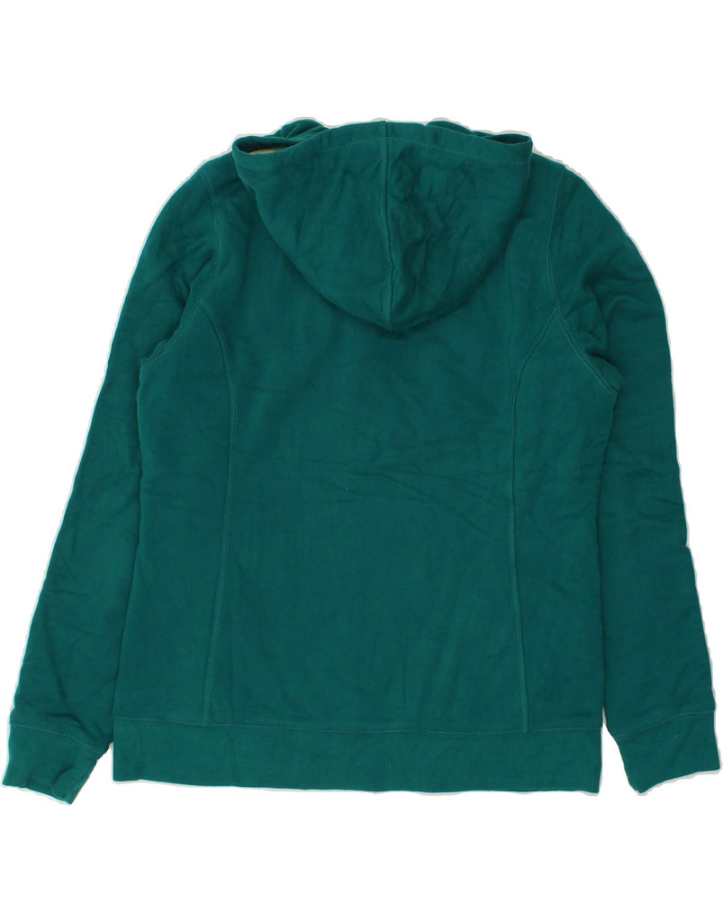 L.L.BEAN Womens Zip Hoodie Sweater UK 14 Medium Green Cotton | Vintage L.L.Bean | Thrift | Second-Hand L.L.Bean | Used Clothing | Messina Hembry 