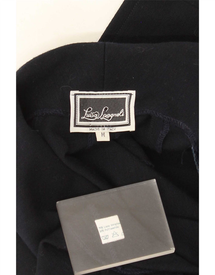 Luisa Spagnoli Womens Oversized Open Blazer Jacket UK 14 Medium Navy Blue