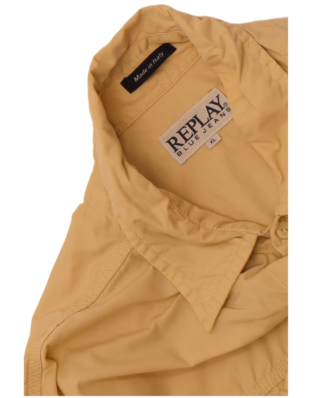 Replay Womens Shirt UK 18 XL Beige Cotton
