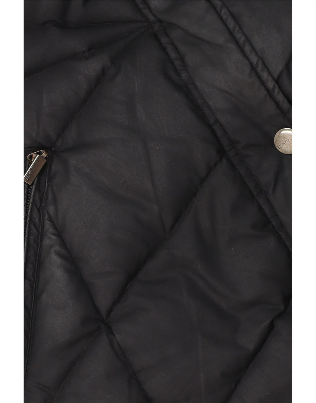 Esprit Womens Padded Jacket UK 16 Large Black Polyester