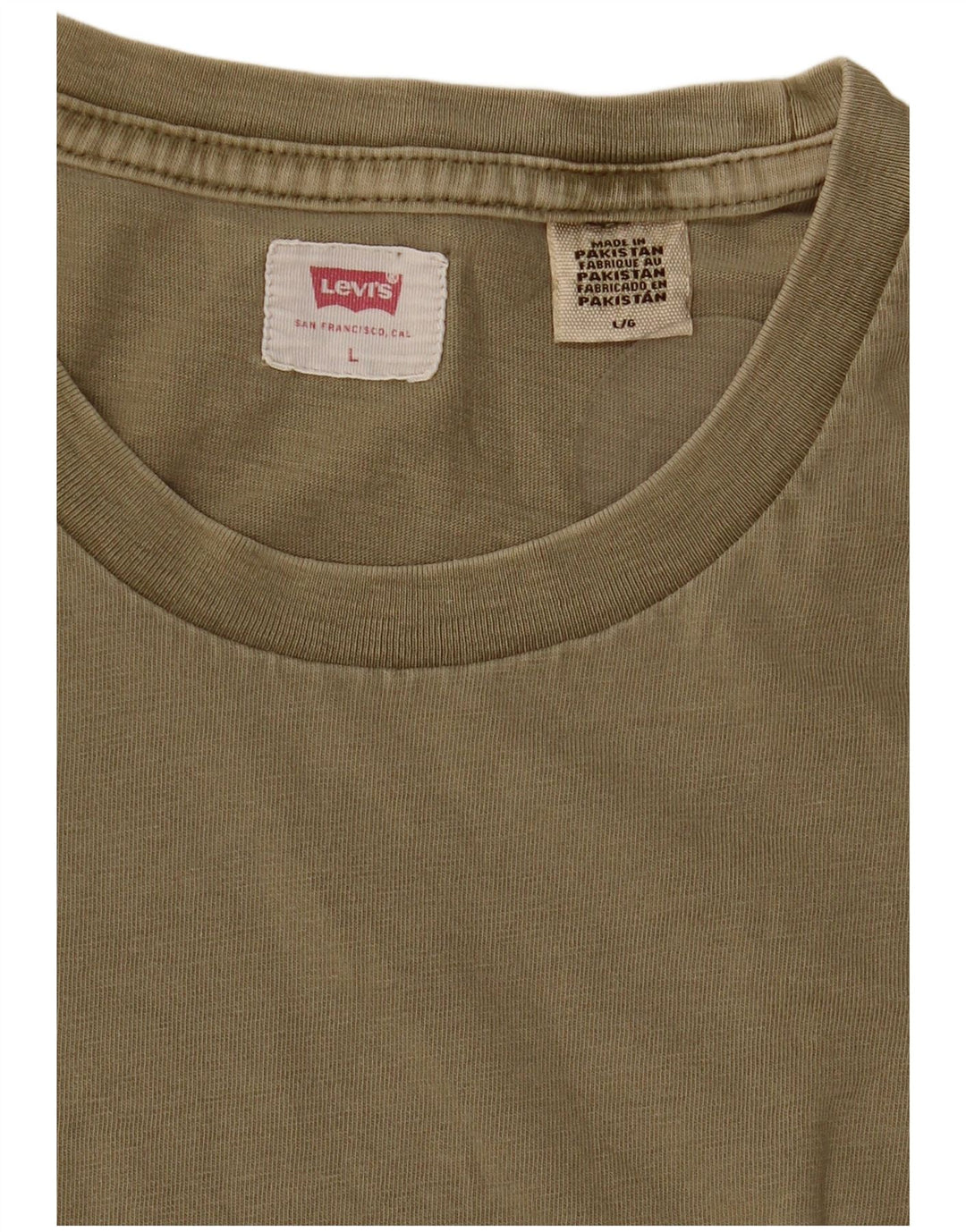 LEVI'S Mens T-Shirt Top Large Khaki
