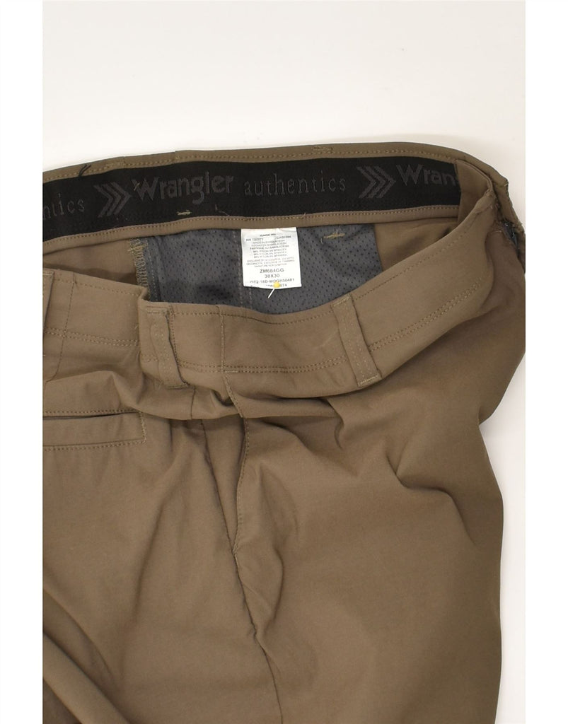 WRANGLER Mens Straight Chino Trousers W38 L30 Brown Nylon | Vintage Wrangler | Thrift | Second-Hand Wrangler | Used Clothing | Messina Hembry 