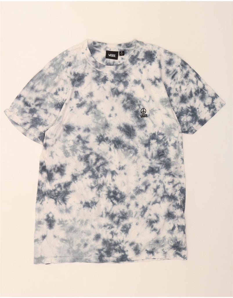 VANS Mens T-Shirt Top Medium Navy Blue Tie Dye Cotton Vintage Vans and Second-Hand Vans from Messina Hembry 