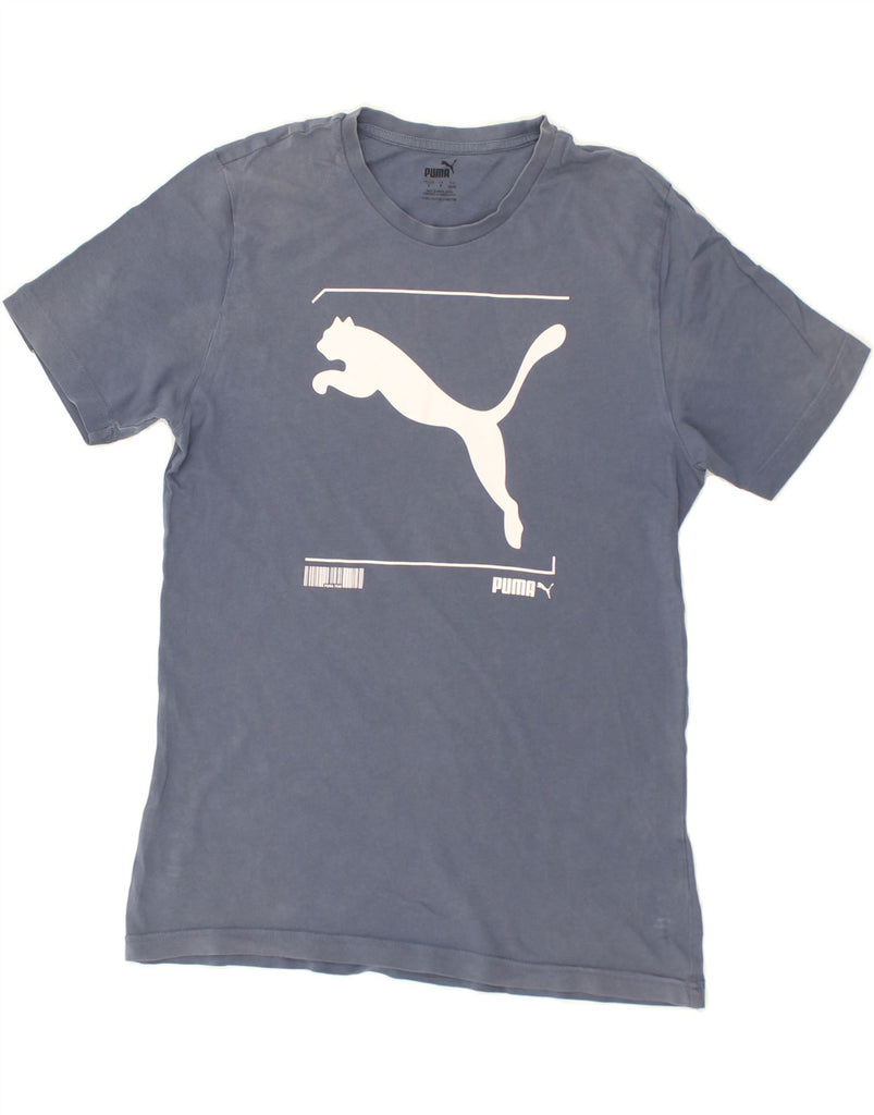 PUMA Mens Graphic T-Shirt Top Small Grey | Vintage Puma | Thrift | Second-Hand Puma | Used Clothing | Messina Hembry 