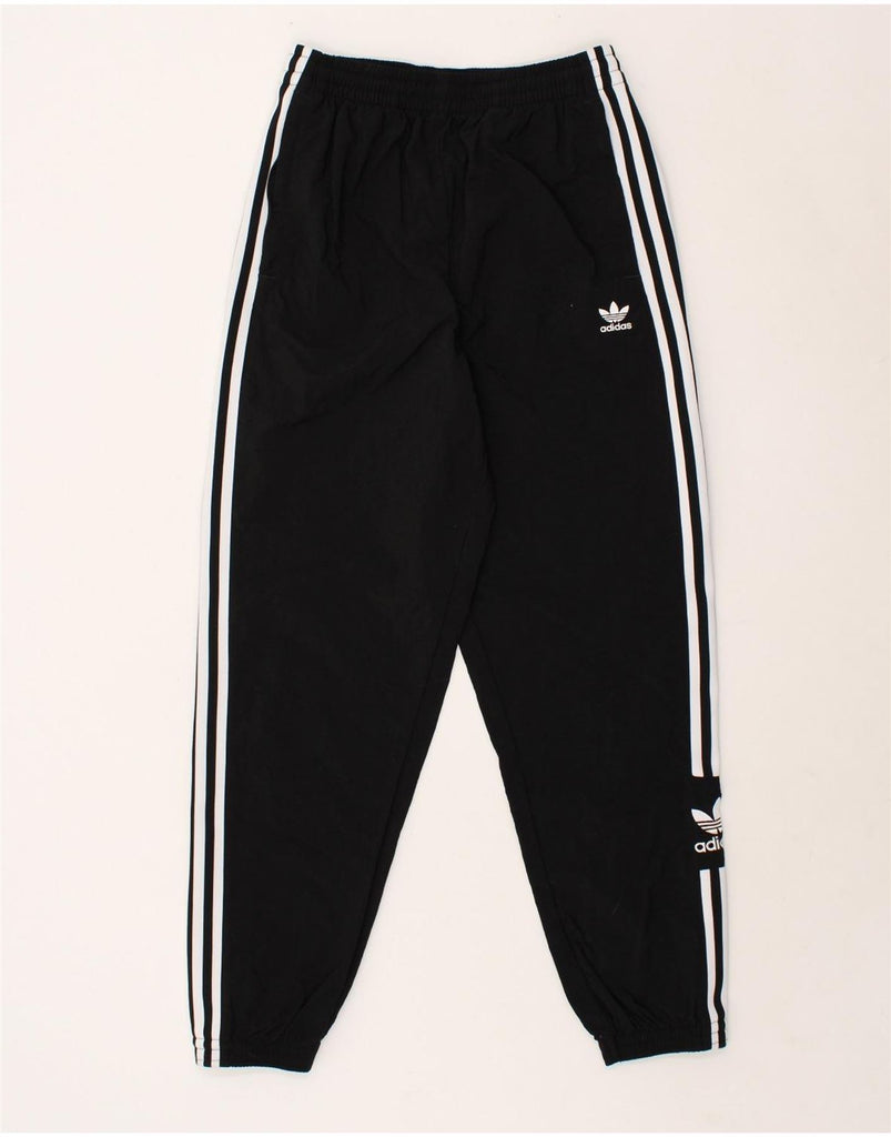 ADIDAS Womens Graphic Tracksuit Trousers Joggers UK 8 Small Black | Vintage Adidas | Thrift | Second-Hand Adidas | Used Clothing | Messina Hembry 