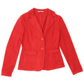 Marella Womens 2 Button Blazer Jacket UK 10 Small  Red Cotton