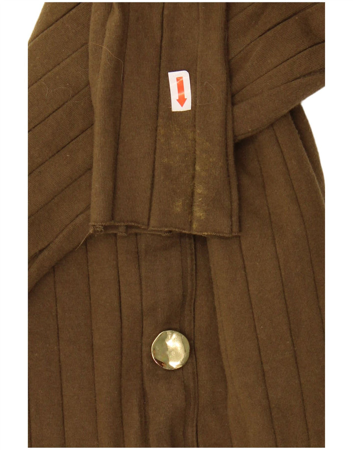 Zara Womens Long Sleeve Maxi Dress UK 12 Medium Khaki
