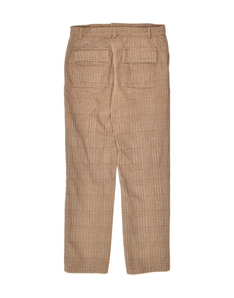 BROOKSFIELD Boys Straight Chino Trousers 11-12 Years W26 L26 Brown Check | Vintage Brooksfield | Thrift | Second-Hand Brooksfield | Used Clothing | Messina Hembry 