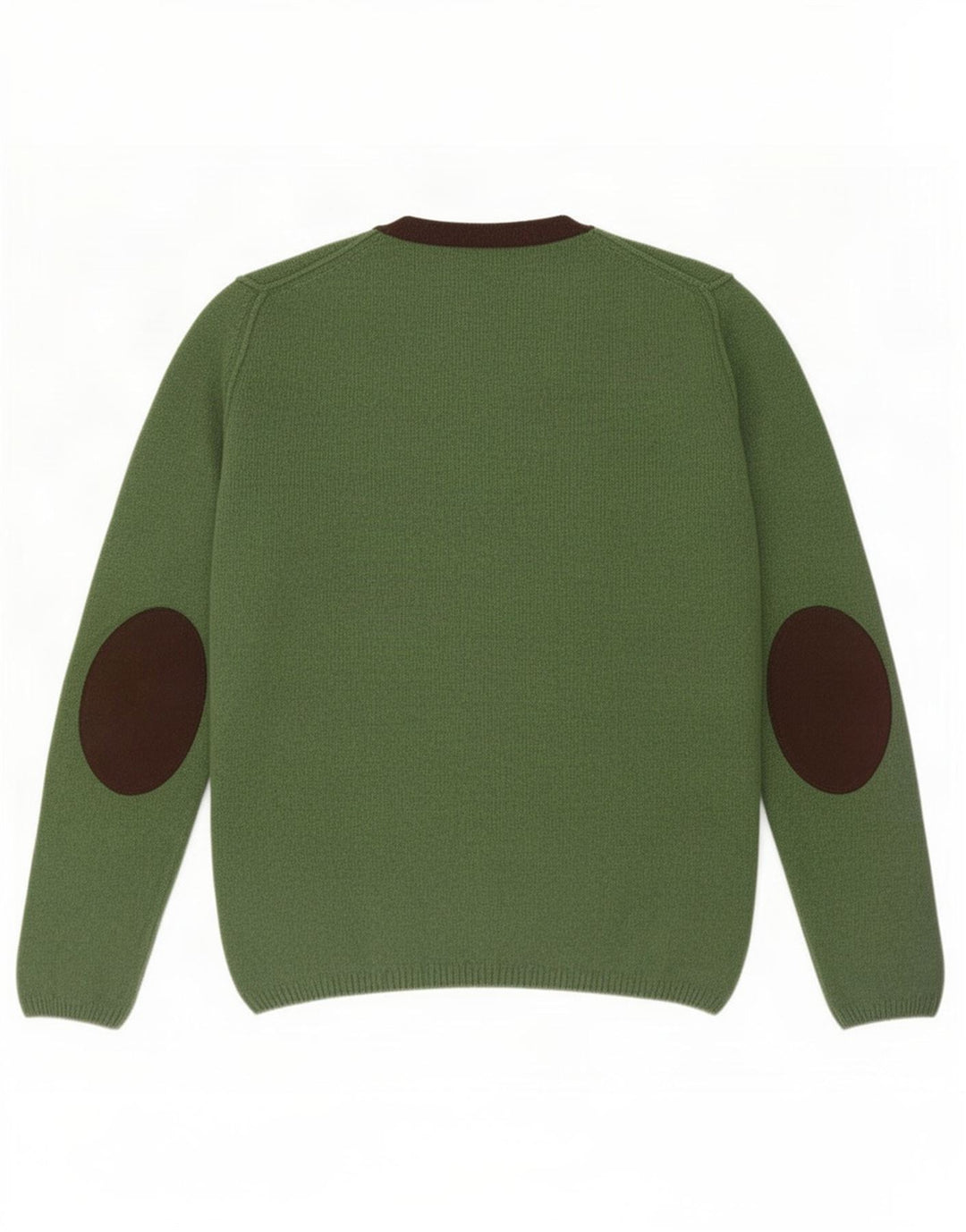 Fred Perry Mens Crew Neck Jumper Sweater Large Green Wool