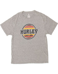 HURLEY Mens Graphic T-Shirt Top Medium Grey Cotton