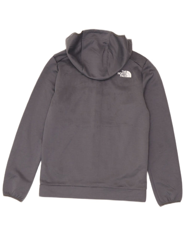 The North Face Boys Zip Hoodie Sweater 14-15 Years XL Grey Polyester