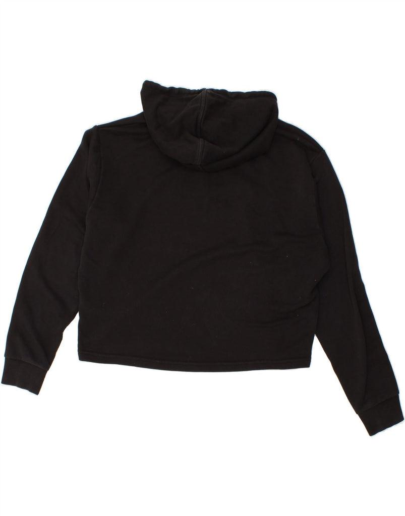 PUMA Womens Oversized Graphic Hoodie Jumper UK 16 Large Black Cotton Vintage Puma and Second-Hand Puma from Messina Hembry 