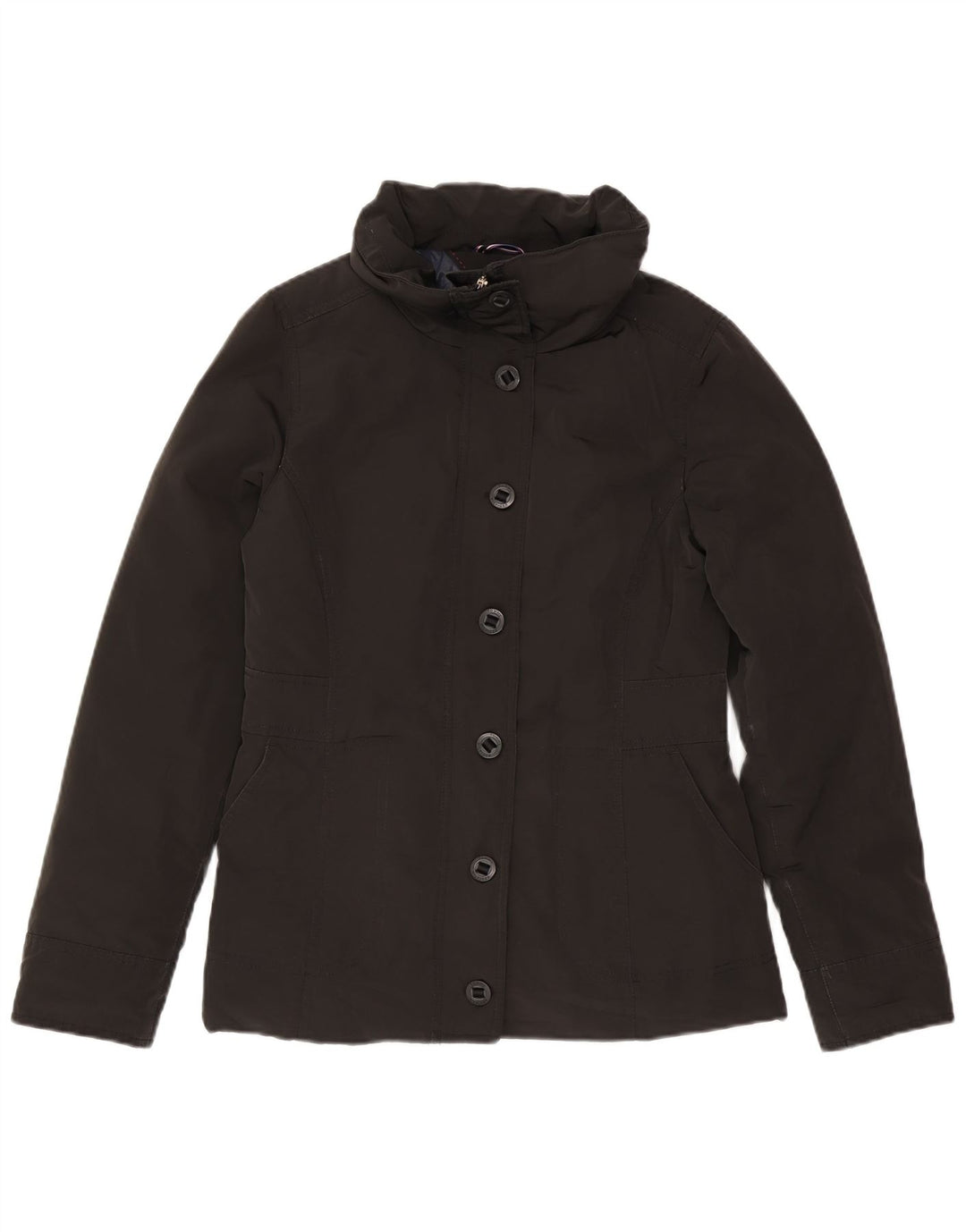 Tommy Hilfiger Womens Padded Jacket UK 14 Medium Black Polyester