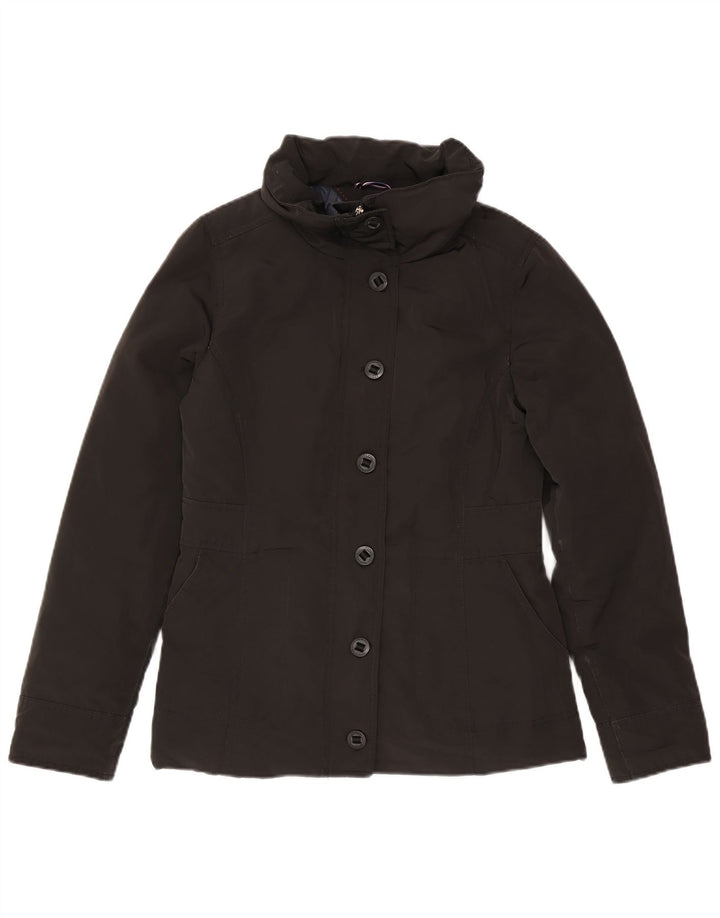 Tommy Hilfiger Womens Padded Jacket UK 14 Medium Black Polyester