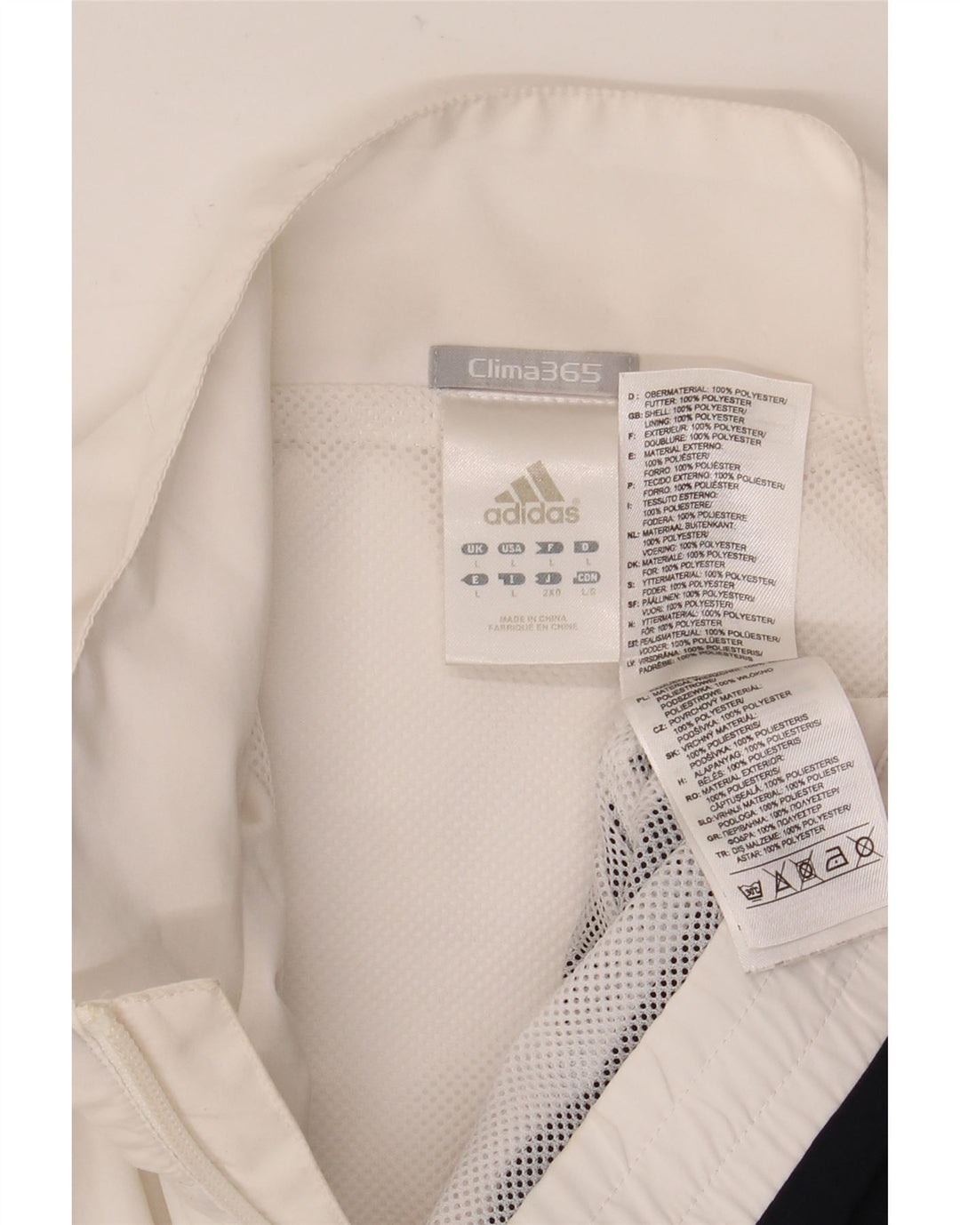 ADIDAS Mens Clima 365 Tracksuit Top Jacket Large White Colourblock