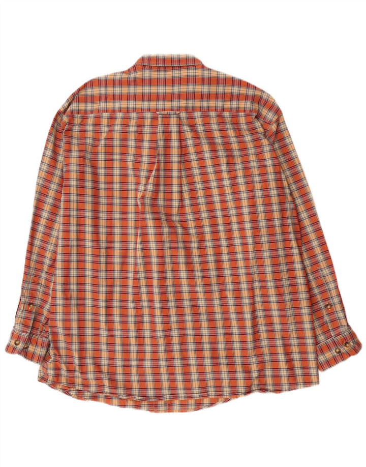 Orvis Mens Flannel Shirt XL Red Check Cotton