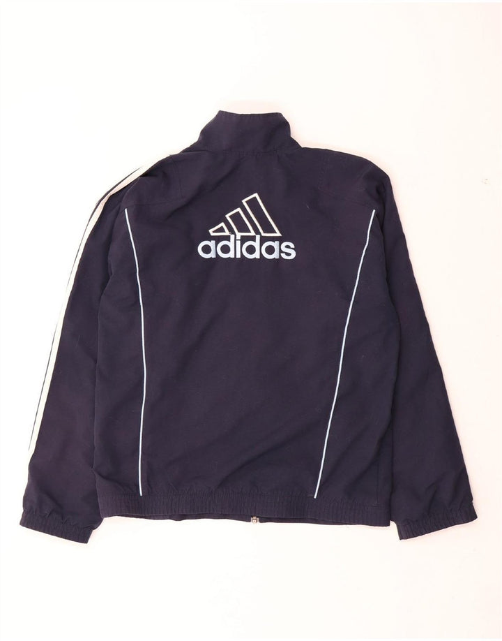 ADIDAS Mens Graphic Tracksuit Top Jacket UK 36/38 Small Navy Blue