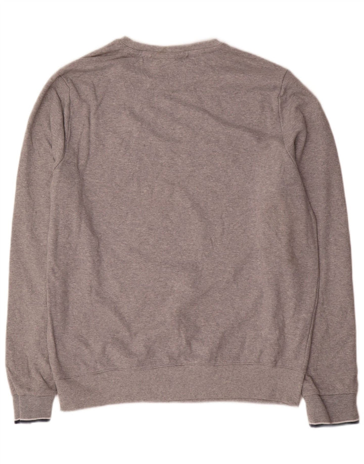 Fila Mens Graphic Sweatshirt Jumper Large Grey Polyester