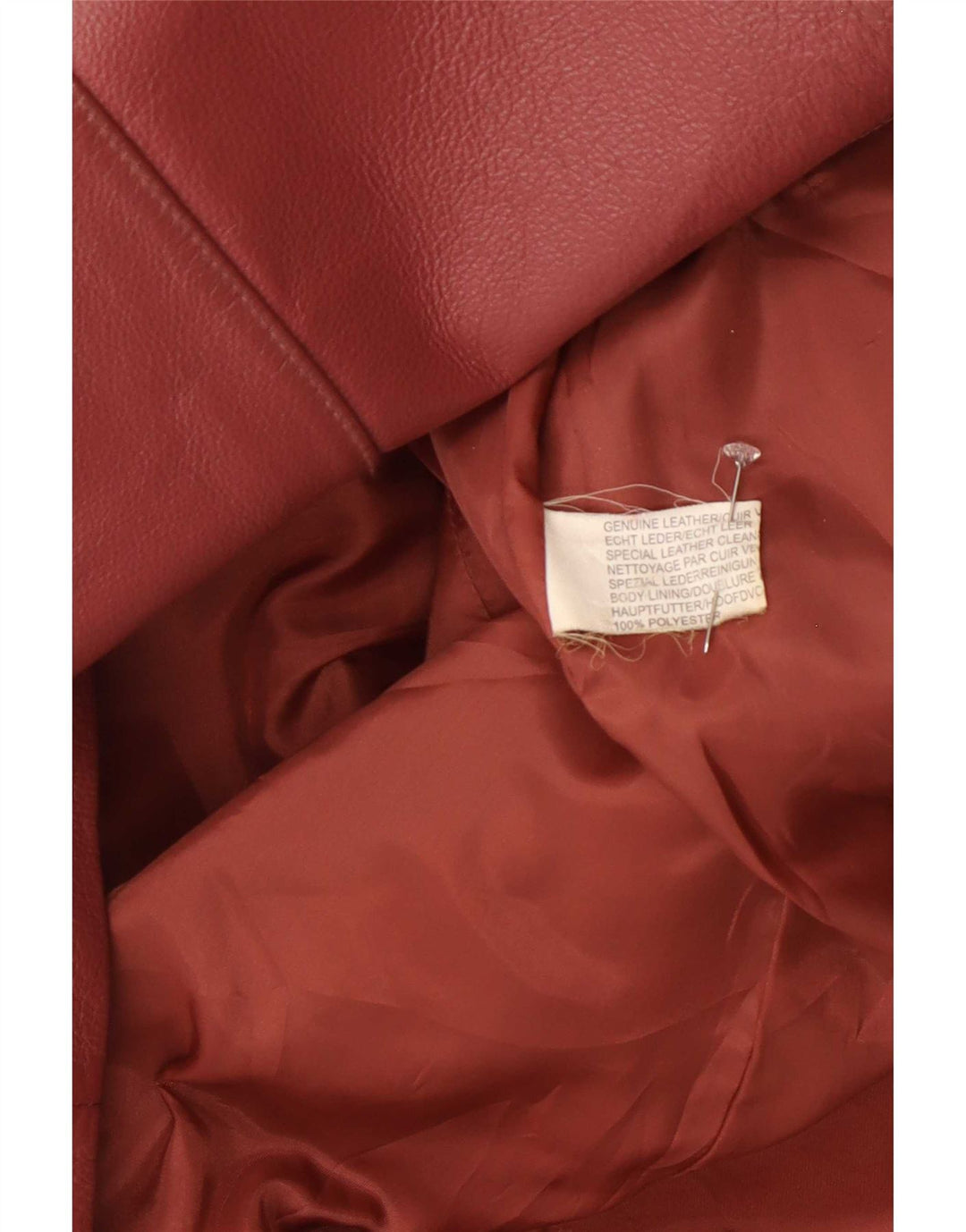 Vintage Womens Leather Jacket UK 16 Large Pink