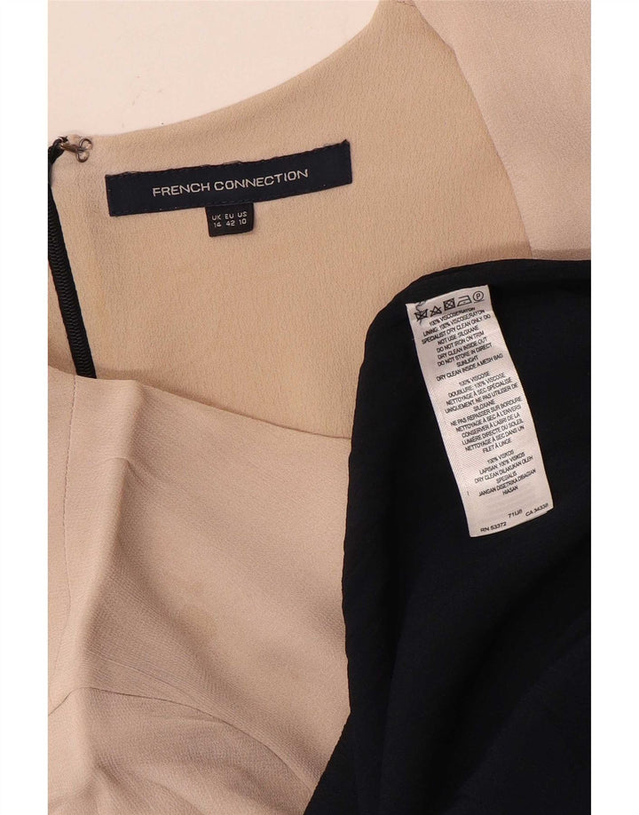 French Connection Womens Shift Dress UK 14 Large Navy Blue Colourblock