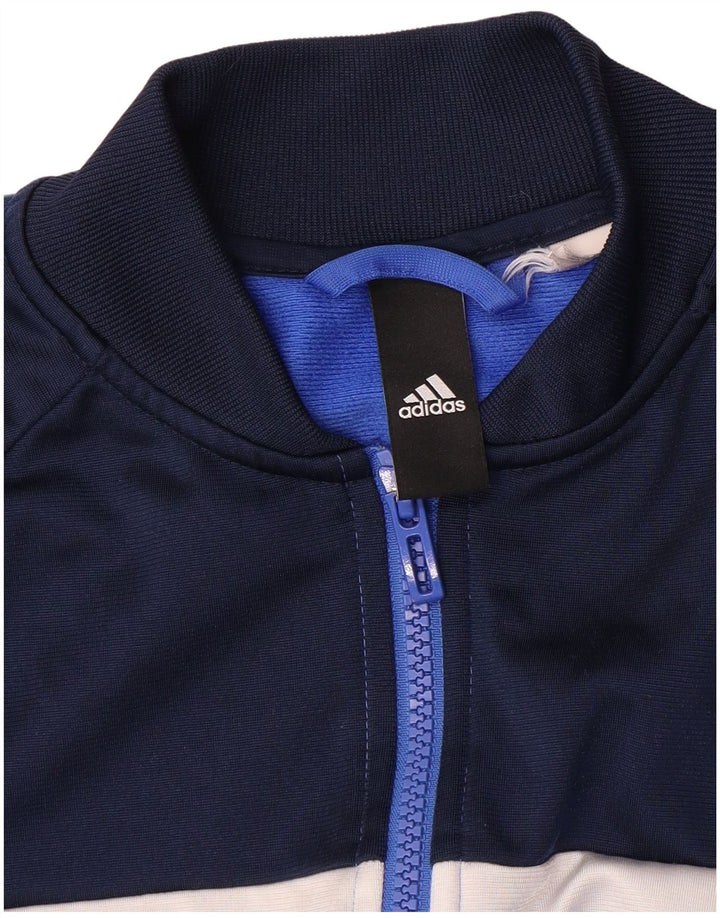 Adidas Mens Tracksuit Top Jacket Medium Navy Blue Colourblock