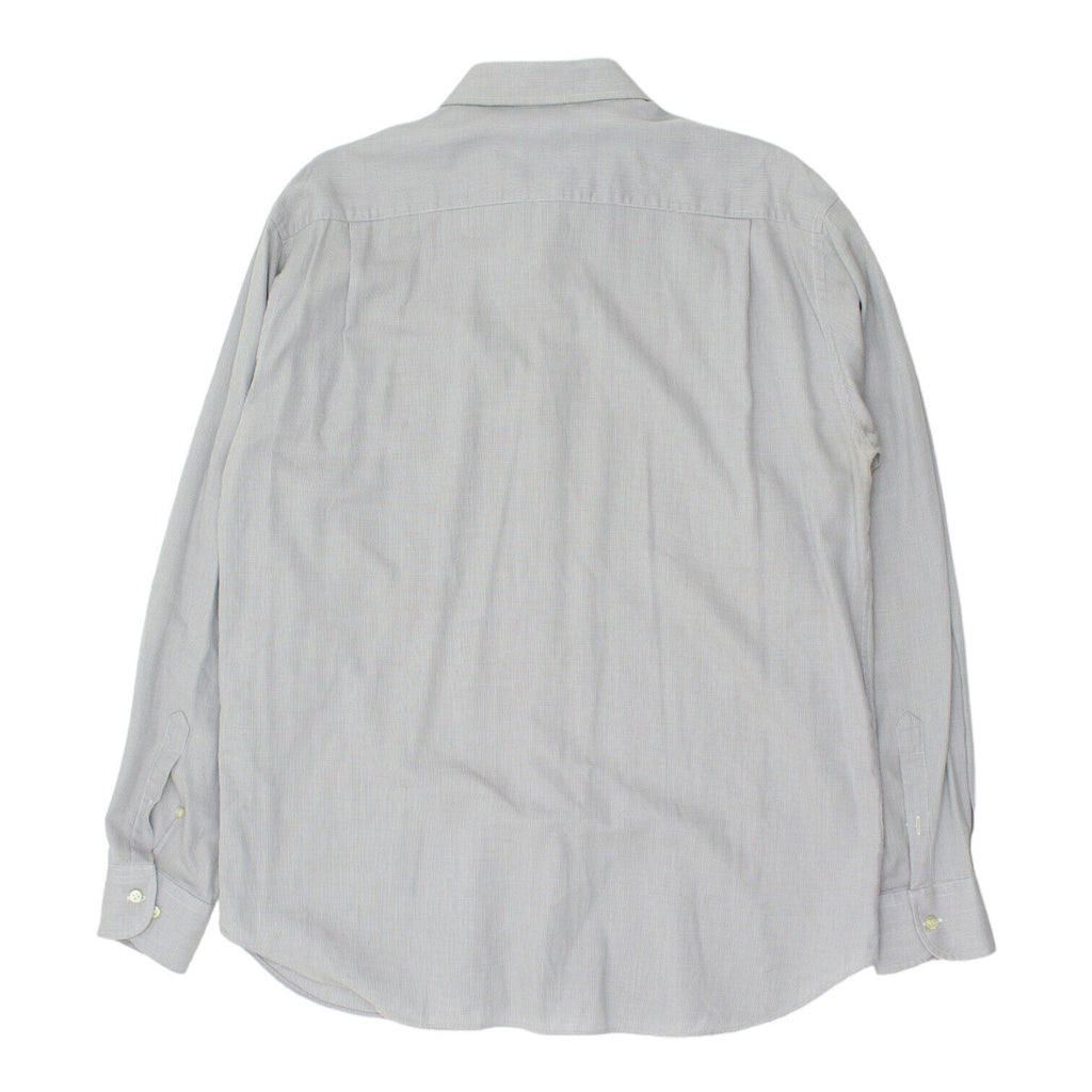 Yves Saint Laurent Mens Grey Spread Collar Shirt | Vintage High End Designer VTG | Vintage Messina Hembry | Thrift | Second-Hand Messina Hembry | Used Clothing | Messina Hembry 
