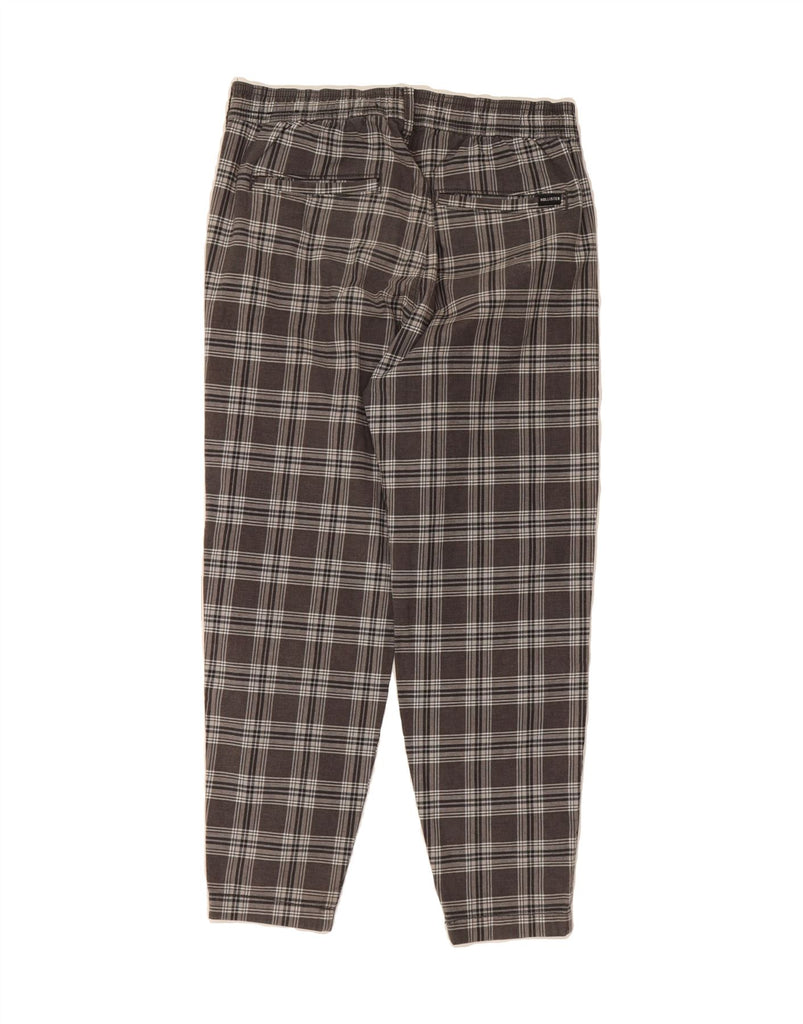 HOLLISTER Mens Tapered Cropped Trousers Small W29 L24 Grey Check Cotton Vintage Hollister and Second-Hand Hollister from Messina Hembry 
