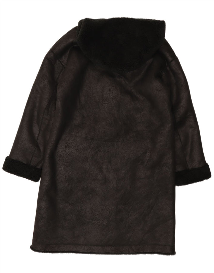Gina Womens Reversible Sherpa Overcoat EU 42/44 Large Black Polyester