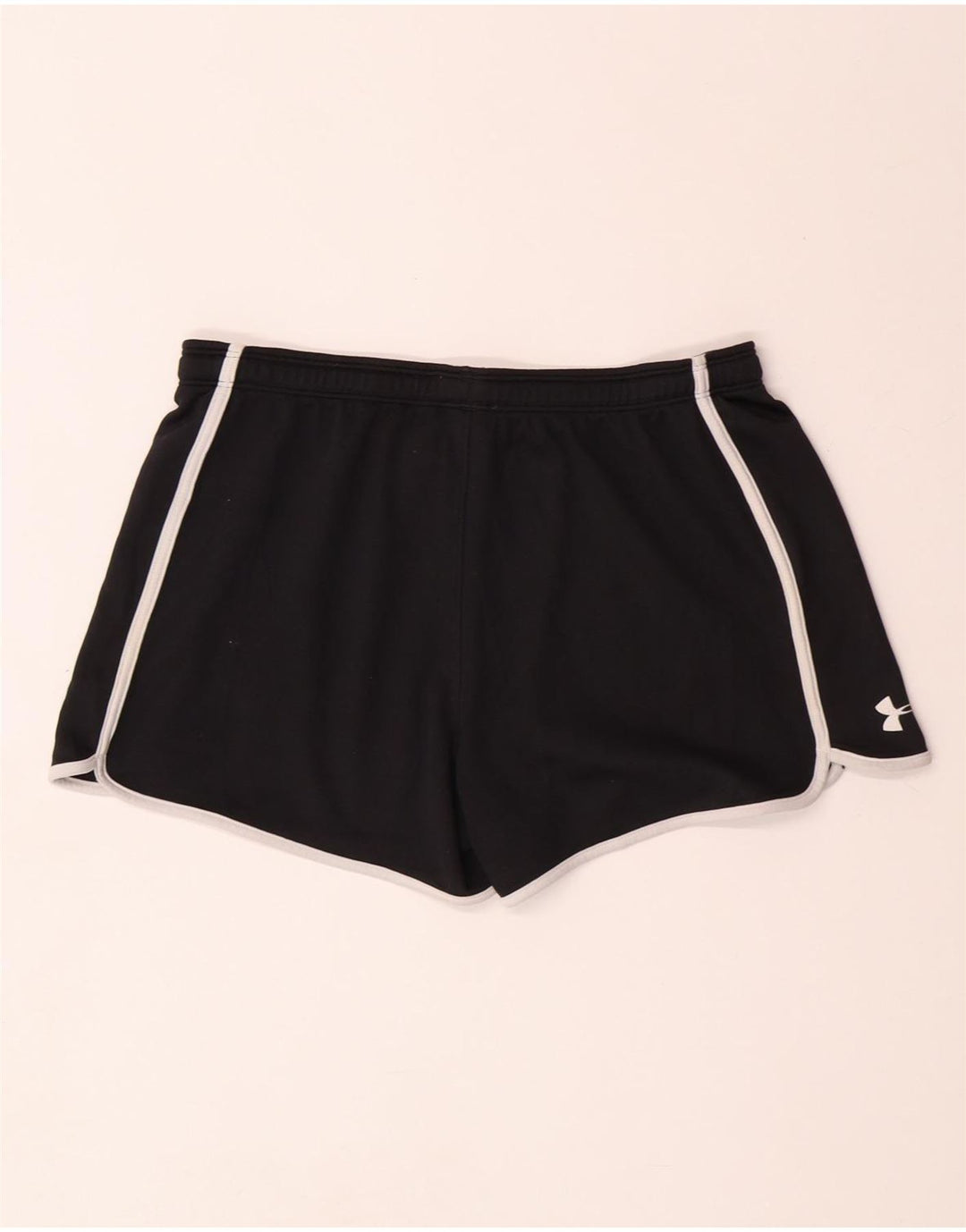 UNDER ARMOUR Womens Heat Gear Graphic Sport Shorts UK 14 Medium  Black