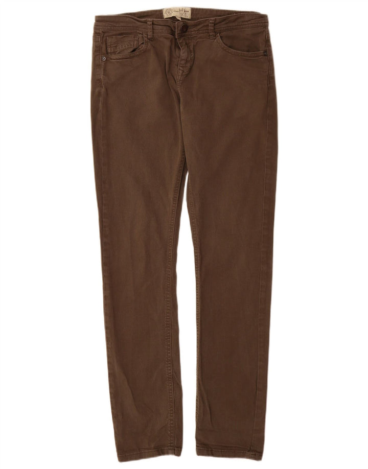 Fat Face Womens Slim Jeans UK 12 Medium W28 L30 Khaki Cotton