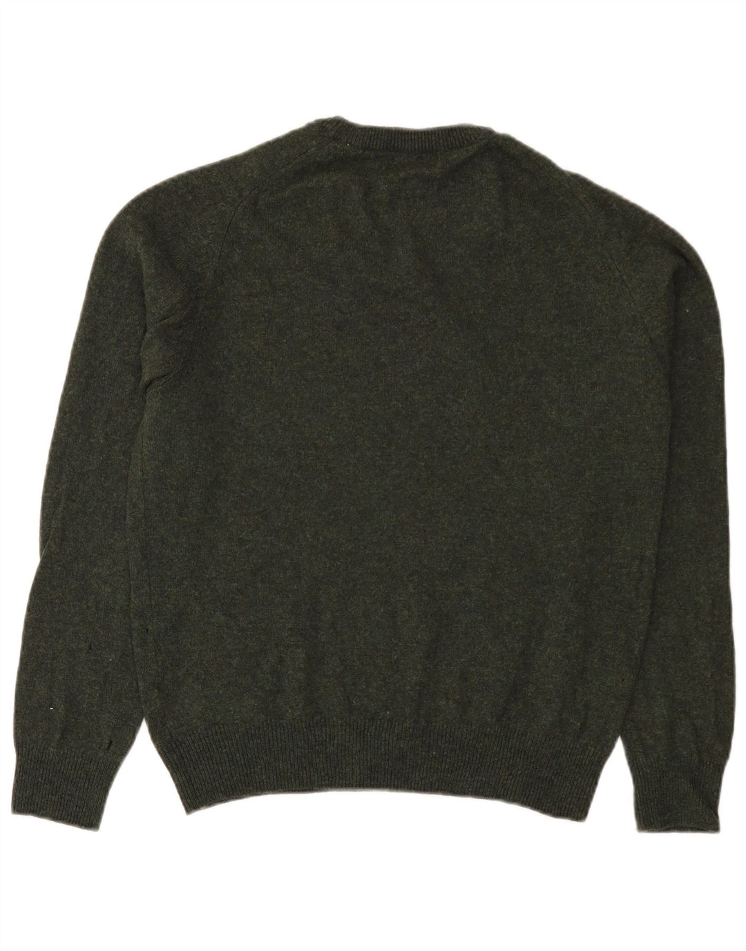 Marks & Spencer Mens Crew Neck Jumper Sweater Medium Green Wool
