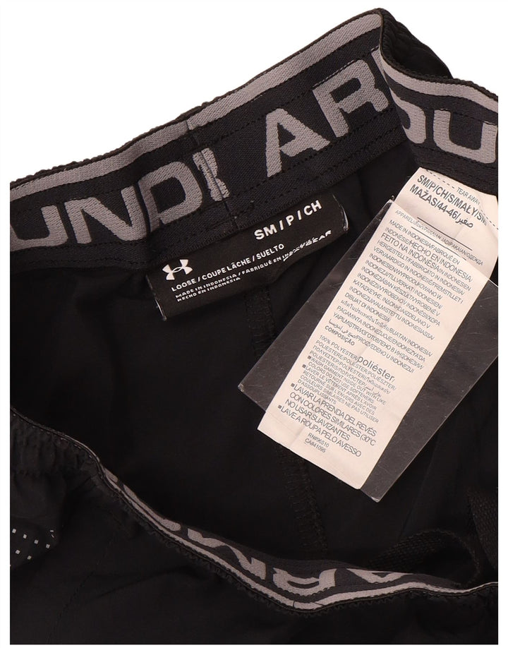 Under Armour Mens Heat Gear Sport Shorts Small Black Spotted Polyester